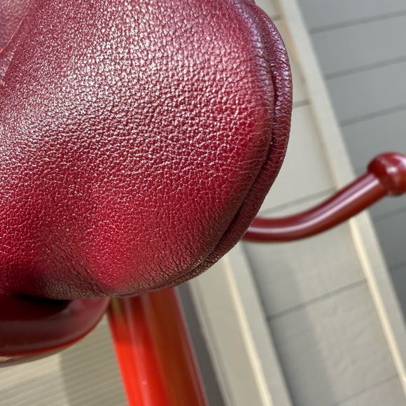 Vintage Wine Red Leather Frame Clutch - Picture 5 of 10